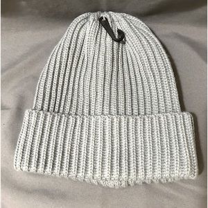 Gray Knitted Winter Beanie